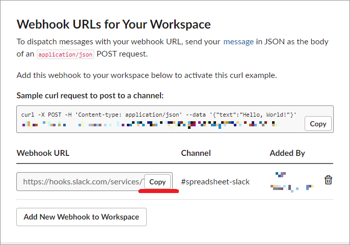 Webhook URLs